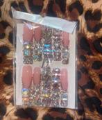 Luxe Roze Press-On Nagels met Strass Steentjes, Nieuw, Ophalen of Verzenden, Toebehoren, Handen en Nagels