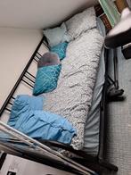 FYRESDAL ikea bedbank, 80x200 uitschuibaar tot 160x200, Ophalen, Verstelbaar, Zwart, Tweepersoons