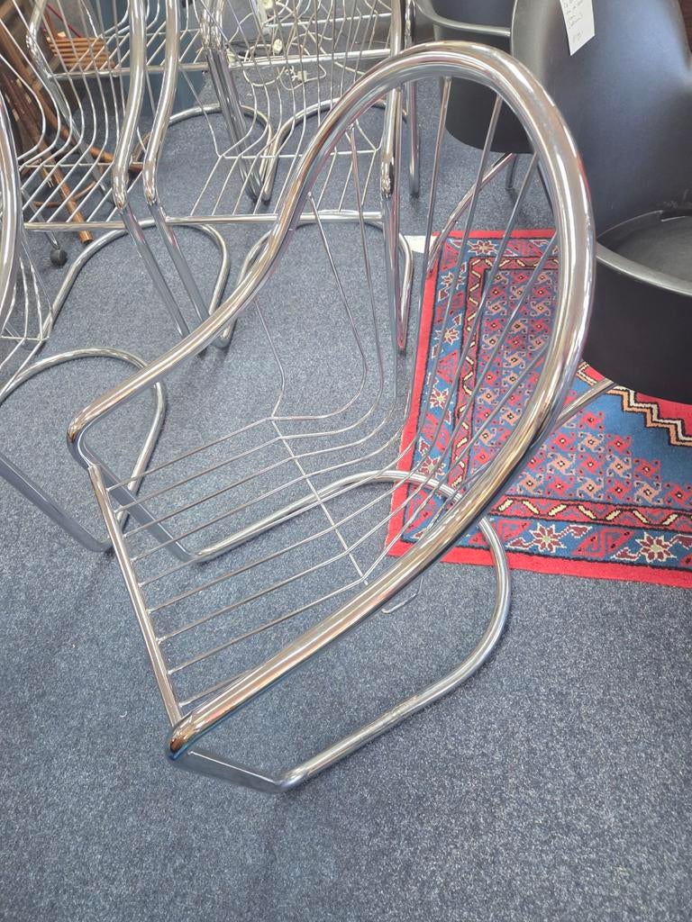 Gaston Rinaldi draadstalen stoelen (set 6 stuks), Ophalen