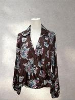 Laura Ashley Brown Silk Floral Wrap Blouse Long Sleeve EU 44, Ophalen of Verzenden, Zo goed als nieuw, Roze