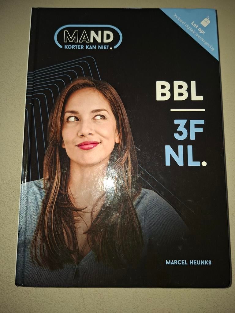 MAND Korter Kan Niet BBL 3F NL. Marcel Heunks, Ophalen of Verzenden, Zo goed als nieuw, MBO, Marcel Heunks