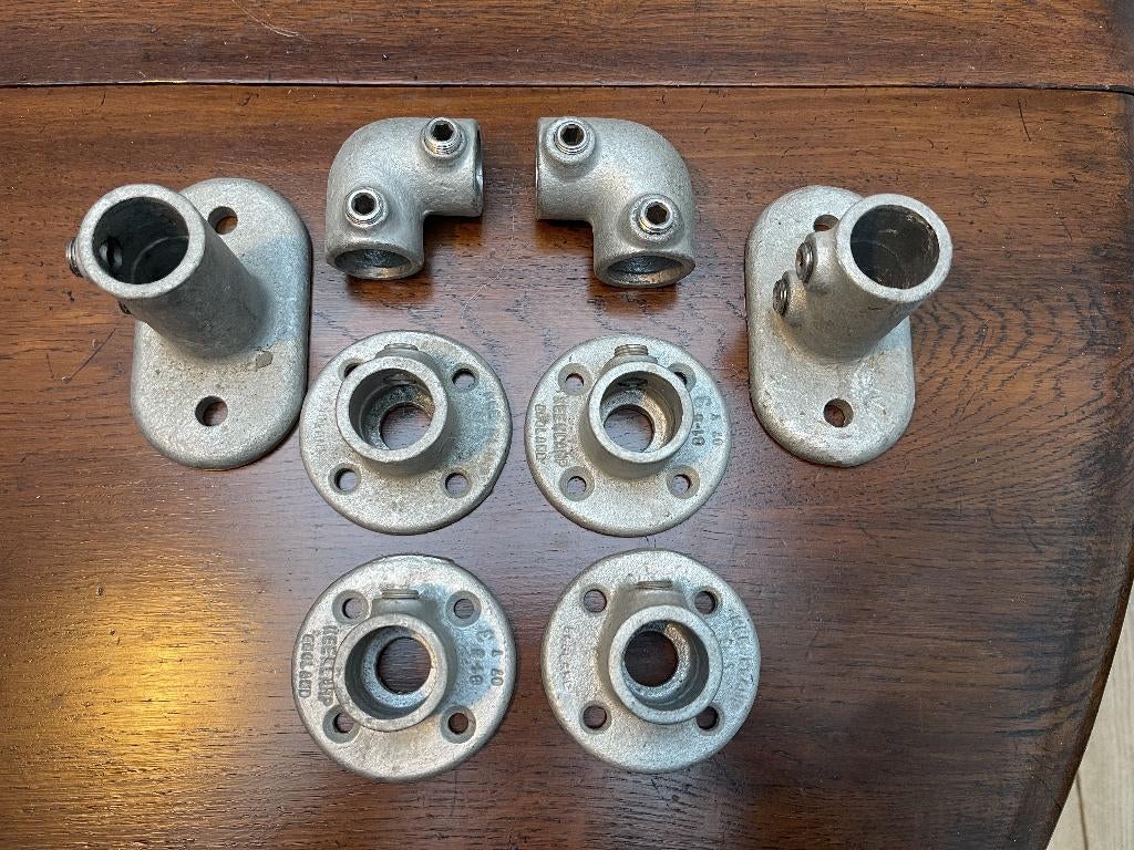 Steigerpijp verbindingen 8 stukken voor 28mm buis Nijhof, Ophalen of Verzenden, Gebruikt, 50 tot 100 mm, Overige typen