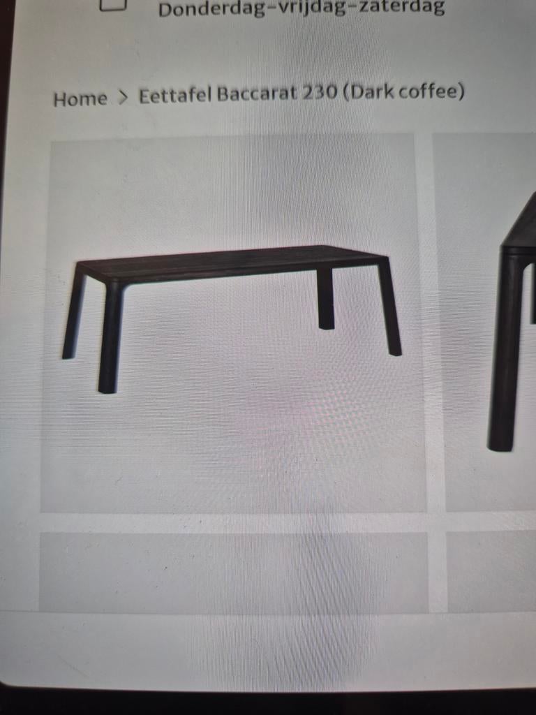 Richmond LUX DINING TABLE BACCARAT ZWART 230X100 SPECIALE PR, Huis en Inrichting, Ophalen of Verzenden, Nieuw