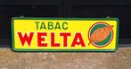 Groot horizontaal emaille reclamebord van Tabac Welta., Ophalen, Reclamebord, Gebruikt, .