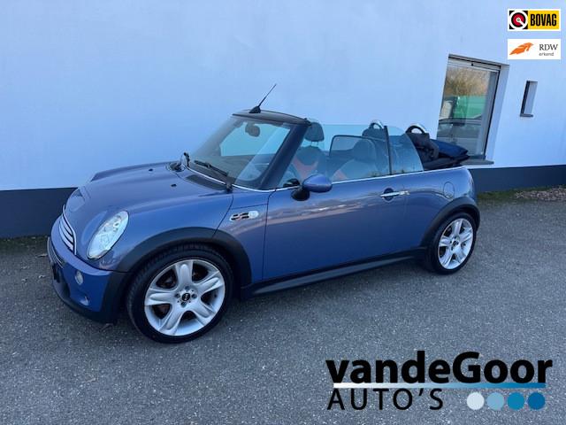 Mini Mini Cabrio 1.6 Cooper S, '04, keurige auto met een nie, Auto's, Mini, Voorwielaandrijving, Gebruikt, Zwart, 4 cilinders