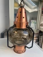 Oude koperen hanglamp , met fitting, Ophalen of Verzenden