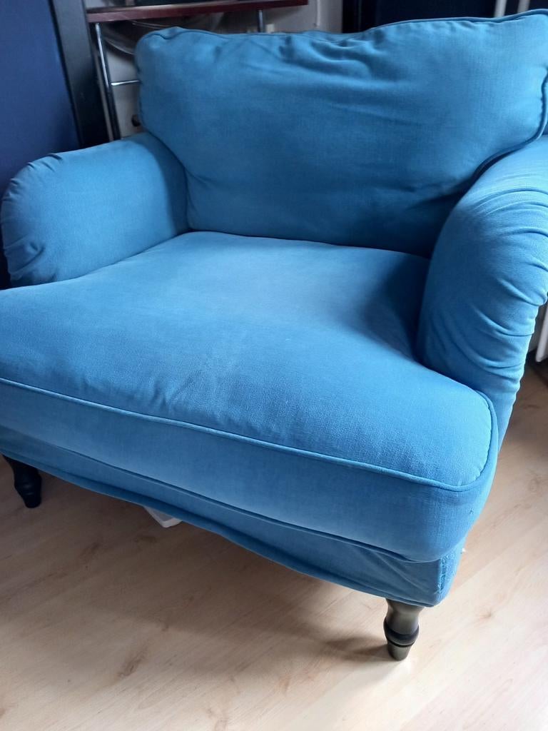 IKEA Stocksund Fauteuil - Blauw, comfortabel en duurzaam, Modern, Comfortabel, Gebruikt, Blauw, Ophalen of Verzenden