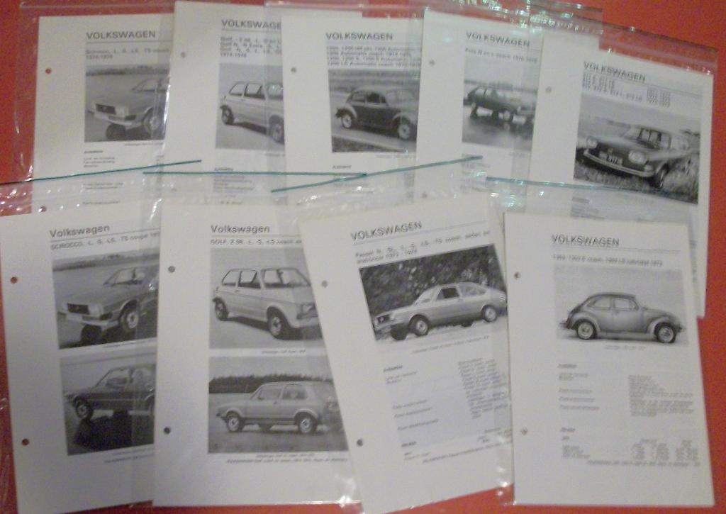 9x Volkswagen uit Piet Olyslager’s Autotechnisch Handboek, Ophalen of Verzenden