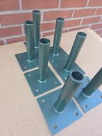 Sierhek buis poten - Set van 7, Ophalen of Verzenden, Gebruikt, IJzer, Sierhekwerk