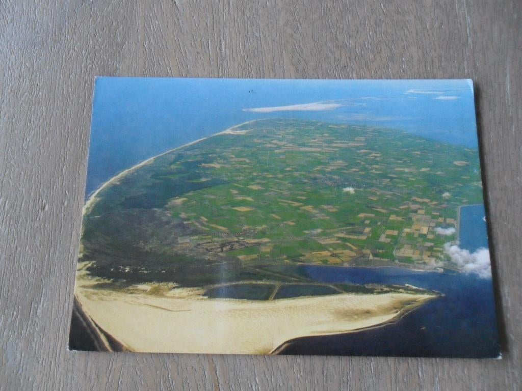 Texel, van 10.000 voethoogte/luchtfoto 1985, Verzenden, 1980 tot heden, Gelopen, Waddeneilanden