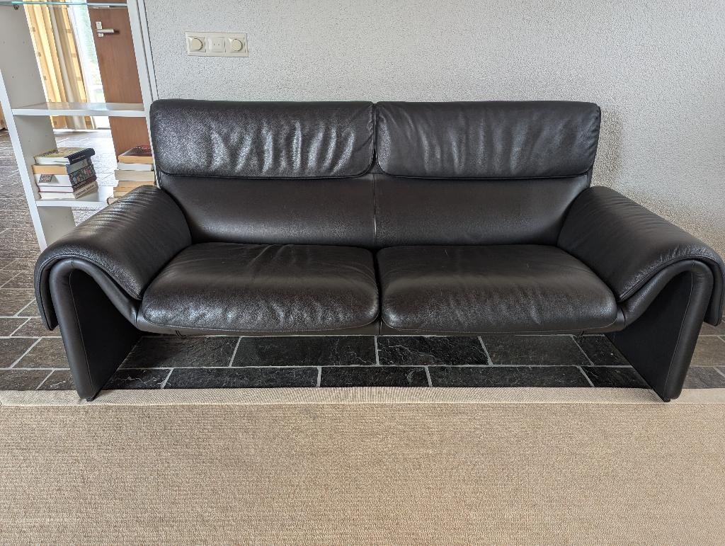 de Sede DS-2011 2,5-zitsbank leer zwart, Ophalen, Gebruikt, 150 tot 200 cm, Tweepersoons