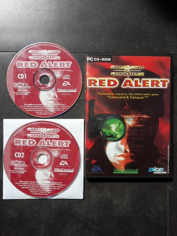PC Game - Command & Conquer Red Alert - CD Rom, Spelcomputers en Games, Games | Pc, Zo goed als nieuw, Strategie en Constructie
