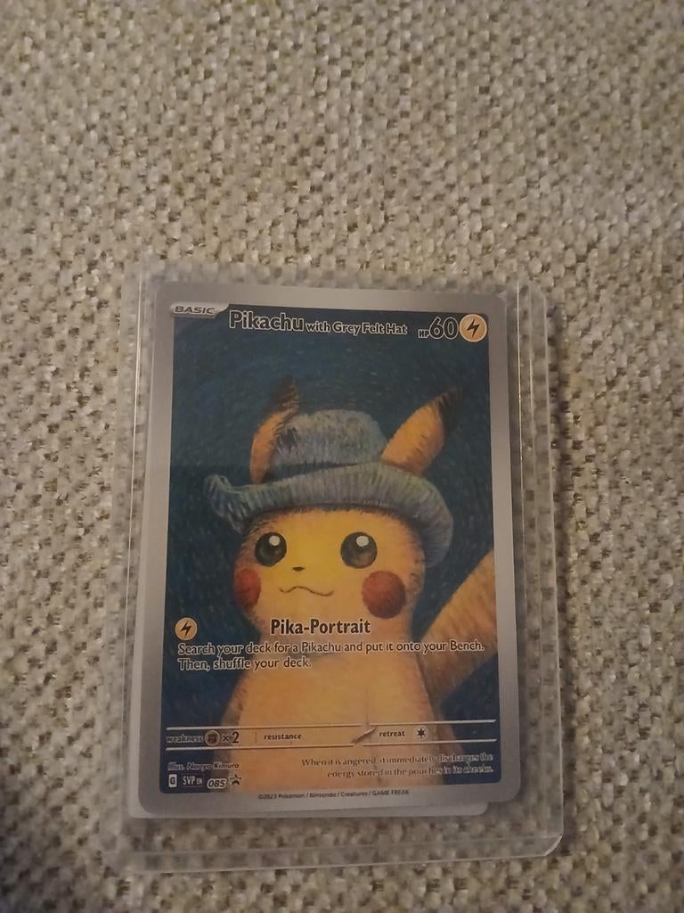 Pikachu with Grey Felt Hat Pokémon kaart, Ophalen of Verzenden