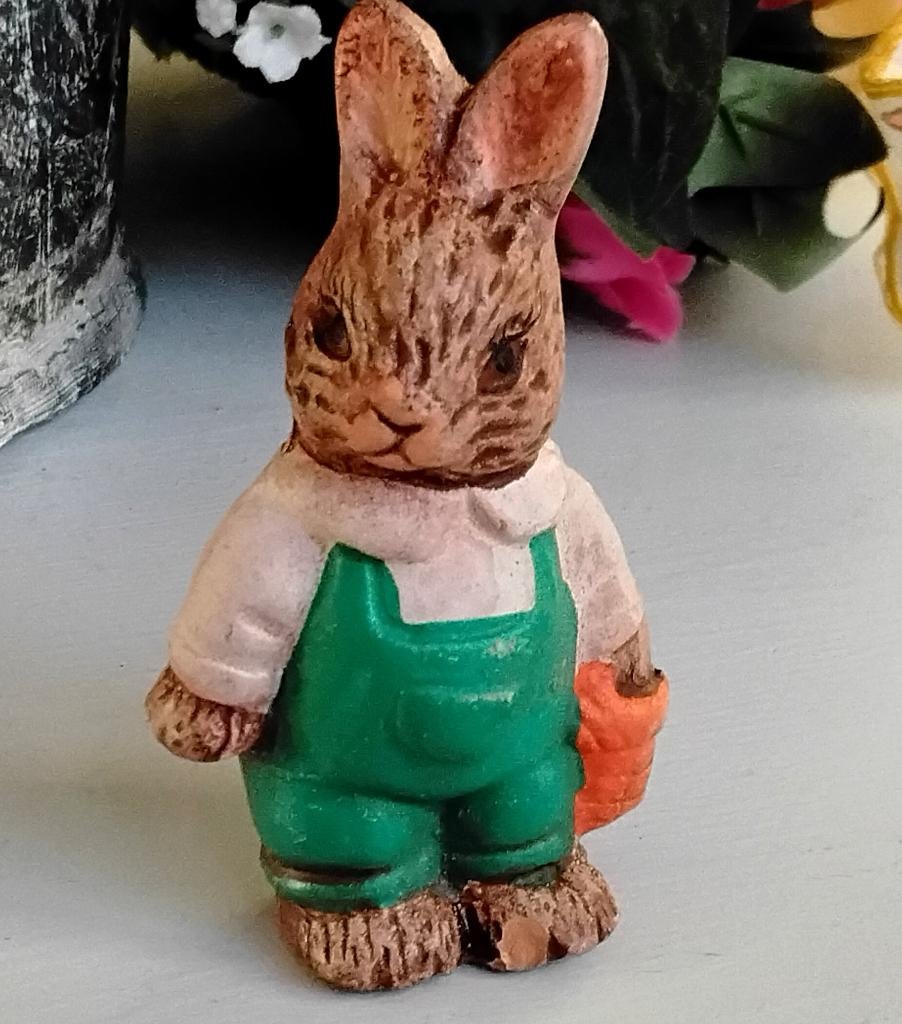 Vintage beeldje - haasje - konijntje - pasen, Ophalen of Verzenden, Gebruikt