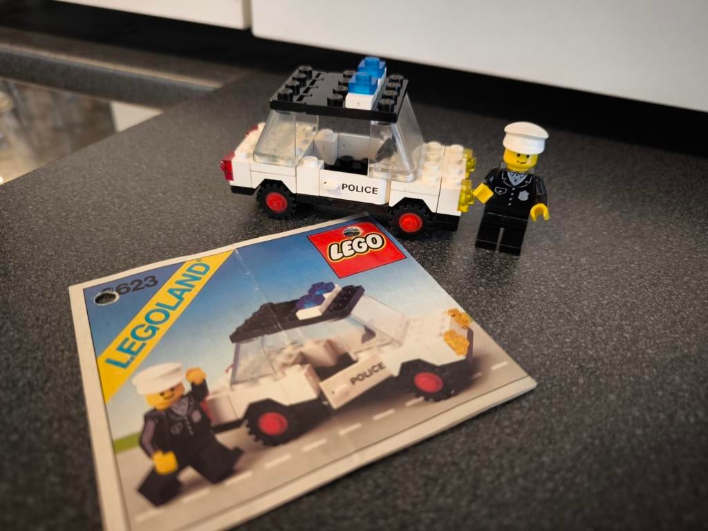 Lego Legoland Politieauto 6623 met minifiguur en instructie, Compleet, Gebruikt, Lego, Ophalen of Verzenden