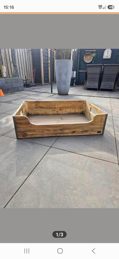 Houten honden mand van design by lotte, Dieren en Toebehoren, Ophalen, Overige