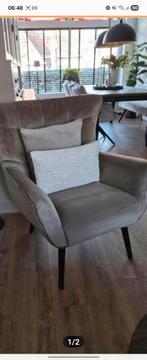 PTMD Fauteuil Taupe Velvet - Zo goed als nieuw!, Ophalen of Verzenden, Zo goed als nieuw, Stof