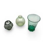 Drie vazen, tweemaal A.D. Copier voor glasfabriek Leerdam, Ophalen of Verzenden