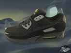 Nike Air Max 90 'Black/Volt' EU44 2023, Colosseum 1, 1213 NL Hilversum, Nederland, Zwart, Nike, Ophalen of Verzenden