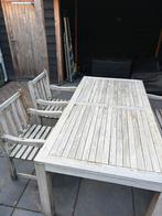 Houten eettafel buiten teak, Huis en Inrichting, Gebruikt, 200 cm of meer, Rechthoekig, 50 tot 100 cm
