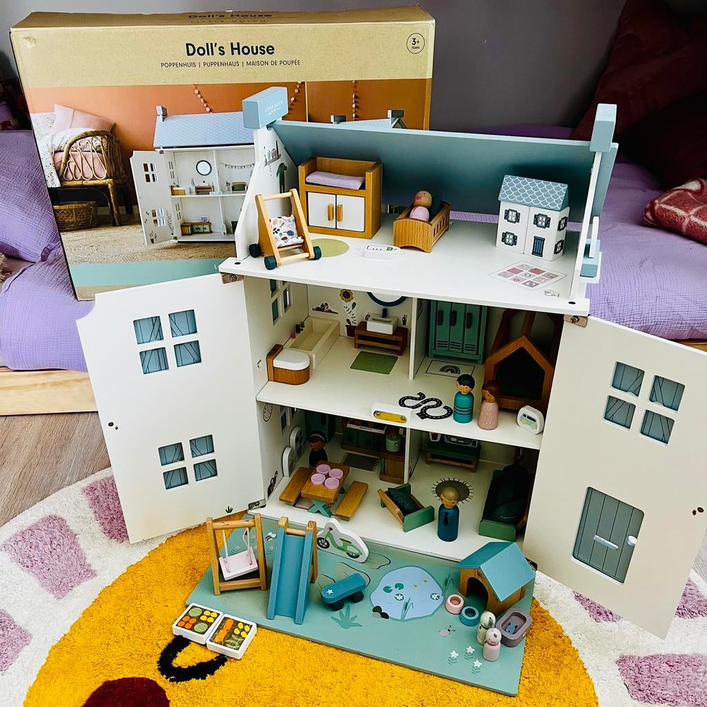 Little Dutch Houten Poppenhuis, Ophalen, Zo goed als nieuw, Poppenhuis