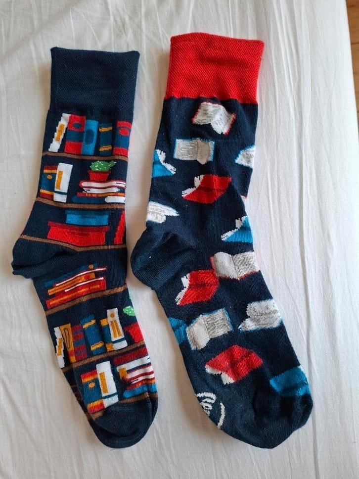 Nieuwe leuke herensokken met boekenprint., Ophalen of Verzenden, Nieuw, Maat 39 t/m 42