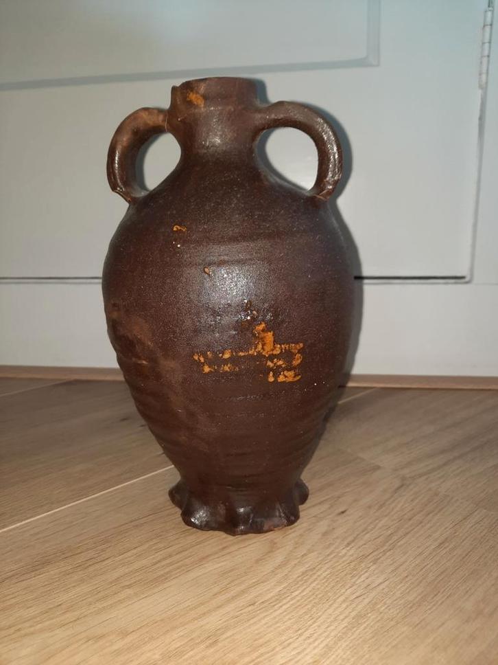 16e Eeuwse Kruik - Bodemvondst - 2 Oren - 24 cm Hoog, Antiek en Kunst, Antiek | Keramiek en Aardewerk, Ophalen of Verzenden