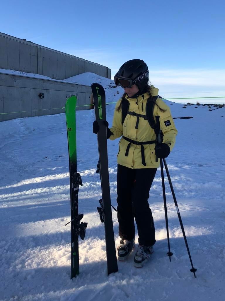 Dope Snowboardjas Geel - Maat XS, Kleding | Dames, Wintersportkleding, Ophalen of Verzenden, Zo goed als nieuw, Maat 34 (XS) of kleiner