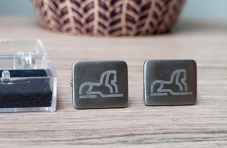 Vintage Royal Sphinx Manchetknopen | Hooijkaas | In Doosje, Sieraden, Tassen en Uiterlijk, Manchetknopen, Zo goed als nieuw, Overige materialen