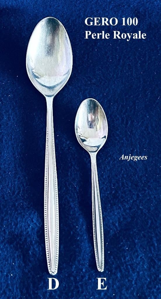 GERO 100 Perle Royale 250 bestek 2 lepels € 15 samen, Ophalen