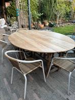 Antieke tafel, ovaal, opklapbaar, Gebruikt, 100 tot 150 cm, Eikenhout, Ophalen of Verzenden