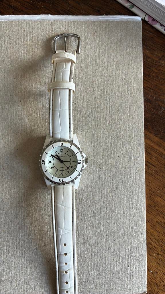 Witteveen wit horloge dames, Ophalen of Verzenden, Zo goed als nieuw, Overige merken