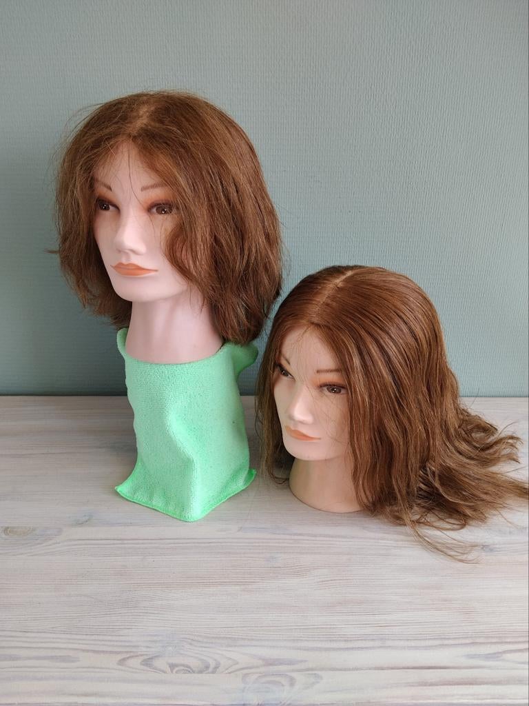 2x Oefenhoofd Dames + Kappers Benodigdheden, Ophalen of Verzenden, Gebruikt, Overige typen