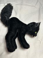 Steiff zwarte kat, jaren ‘50-‘60 / geen knop meer, Ophalen of Verzenden
