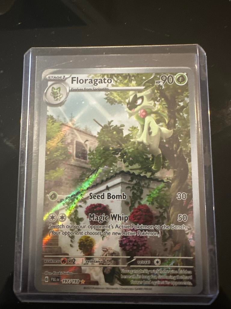 Pokémon kaart Floragato 197/193, Ophalen of Verzenden, Zo goed als nieuw, Losse kaart, Foil