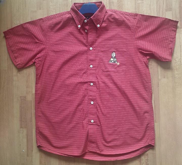 Kuifje Adventures hemd ✅ Hergé / Moulinsart 2000 ~ maat 16, Ophalen of Verzenden, Kuifje, Zo goed als nieuw, Kleding