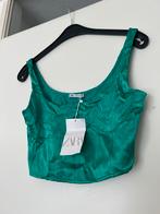 Nieuwe Zara Crop Top Maat L - Smaragdgroen, Kleding | Dames, Maat 42/44 (L), Nieuw, Ophalen of Verzenden, Zonder mouw