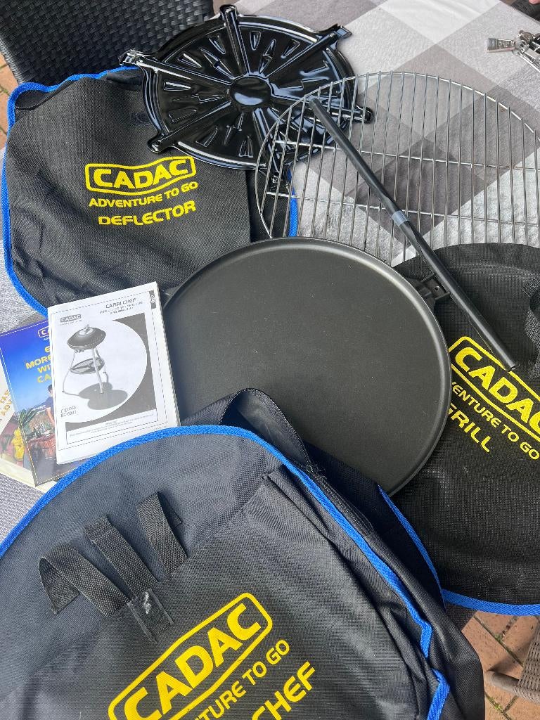 carri chef 50 Cadac  bakplaat Nw en grilplaat vlamverdeler, Ophalen of Verzenden, Zo goed als nieuw, Cadac