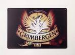 Grimbergen bier logo reclamebord van metaal wandbord deco, Ophalen of Verzenden, Nieuw, Reclamebord, Plaat of Schild, Overige merken