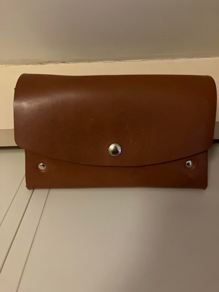 Castelijn & Beerens 100% leer schouder tas clutch Renee, Ophalen of Verzenden, Gebruikt, Bruin, Avondtasje
