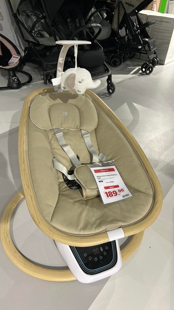 Showmodel Kikkaboo BeeMoove beige, Schommelstoel, Verstelbaar, Nieuw, Ophalen
