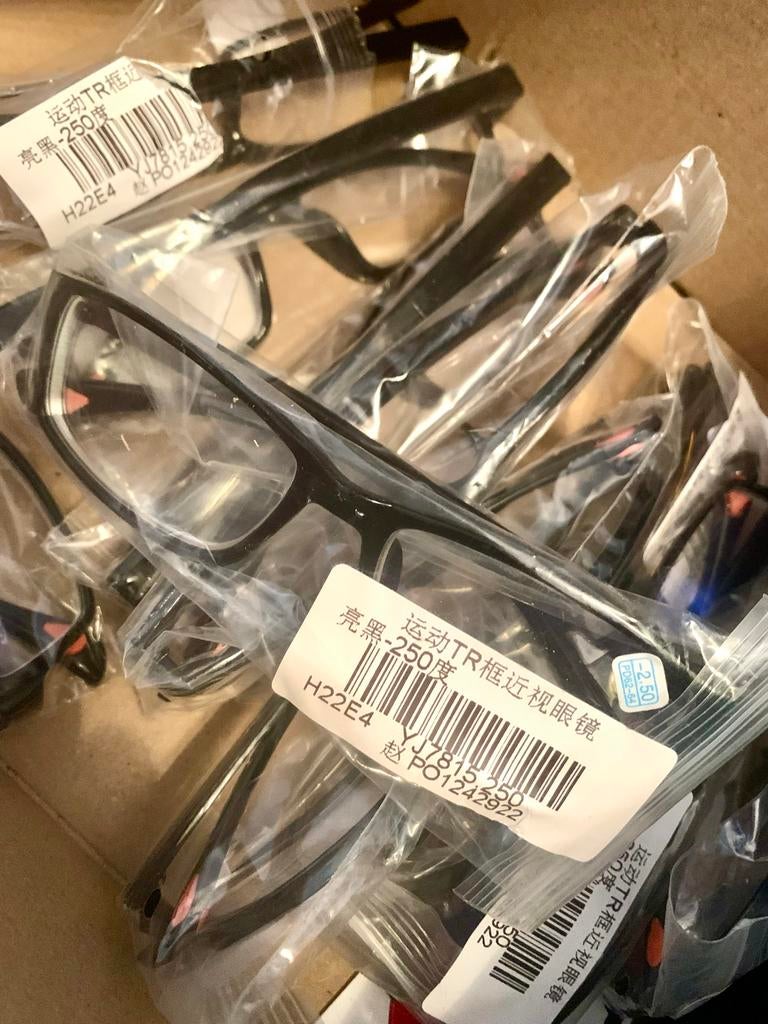 10x Nieuwe Dames Brillen met sterkte -2.50 Gratis!, Zwart, Nieuw, Bril, Ophalen