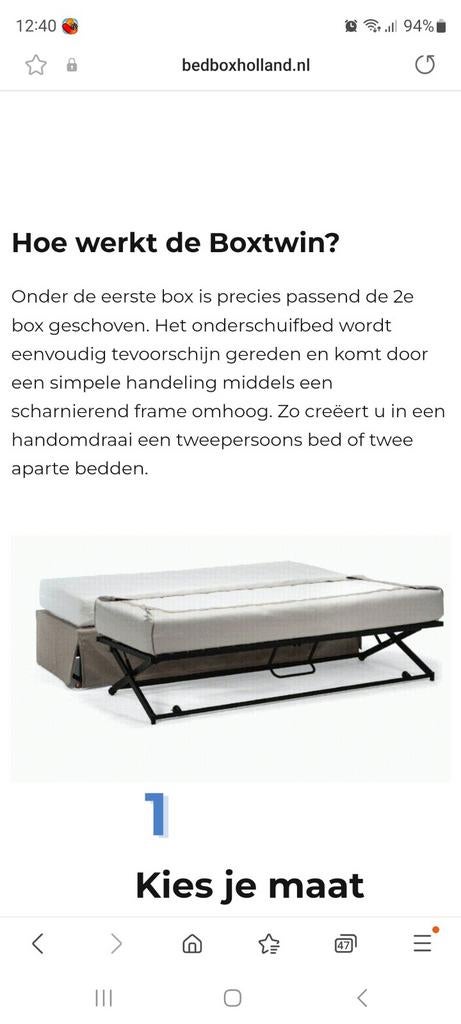 Gratis af te halen Boxtwin 1 en 2 persoons als nieuw, Ophalen, Zo goed als nieuw, Eenpersoons, 90 cm