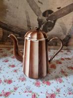 Creme bruin emaille koffiepot, Ophalen of Verzenden