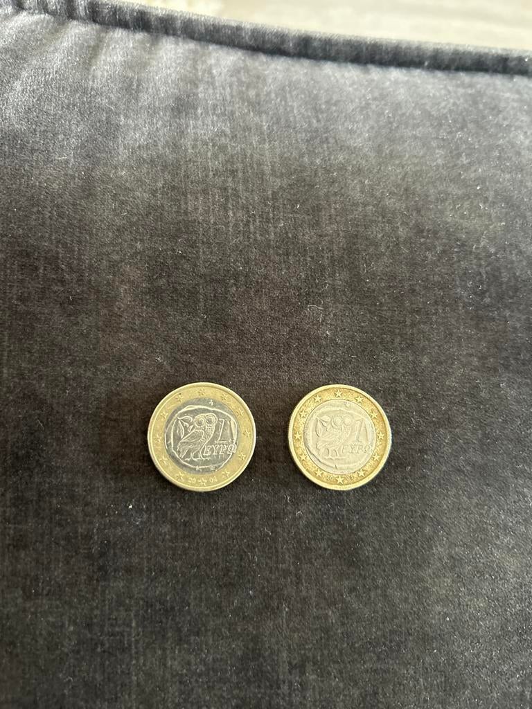 Griekse 1 Euro munten - Uil van Athene (2002 & 2004), Ophalen, Griekenland, 1 euro, Setje