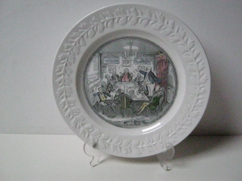 Adams bord Mr Pickwick addresses the club ironstone, Ophalen of Verzenden