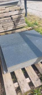 natuur stenen tegels basalt 80x80 15m2, Ophalen, Gebruikt, Terrastegels, Natuursteen