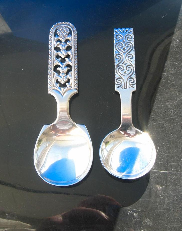 Zilveren Noorse lepelset, Antiek en Kunst, Antiek | Goud en Zilver, Verzenden