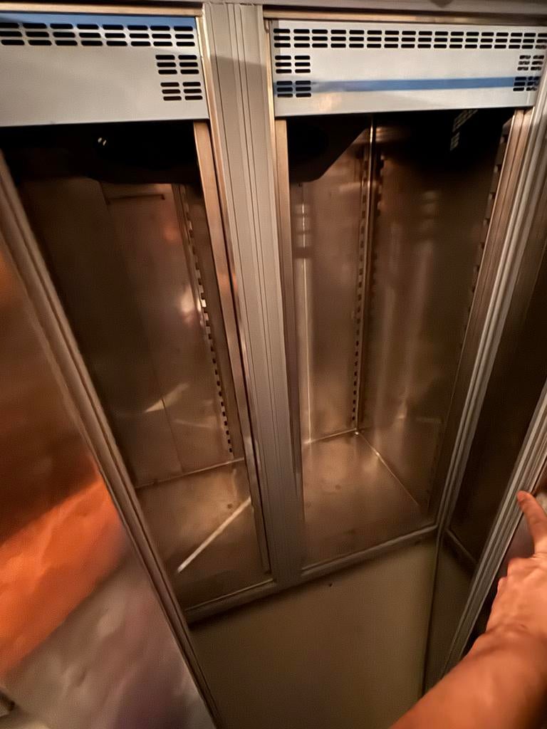 Grote RVS Vrieskast - Inomak - Vriest goed, Witgoed en Apparatuur, Vriezers en Diepvrieskisten, Gebruikt, Vrijstaand, 90 cm of meer