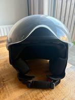 Scooterhelm - Zwart met vizier, Fietsen en Brommers, Brommerhelmen, Ophalen, Zo goed als nieuw, Small